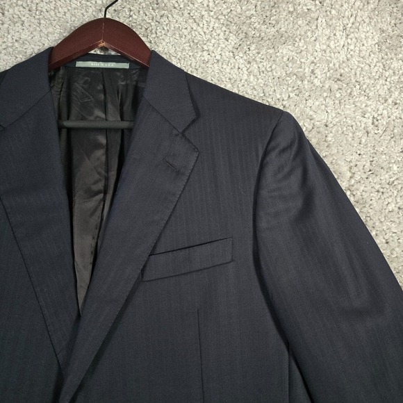 Hickey Freeman Mens 42R Blue Stripe Loro Piana Wool‎ Blazer Office Old Money - Picture 3 of 16